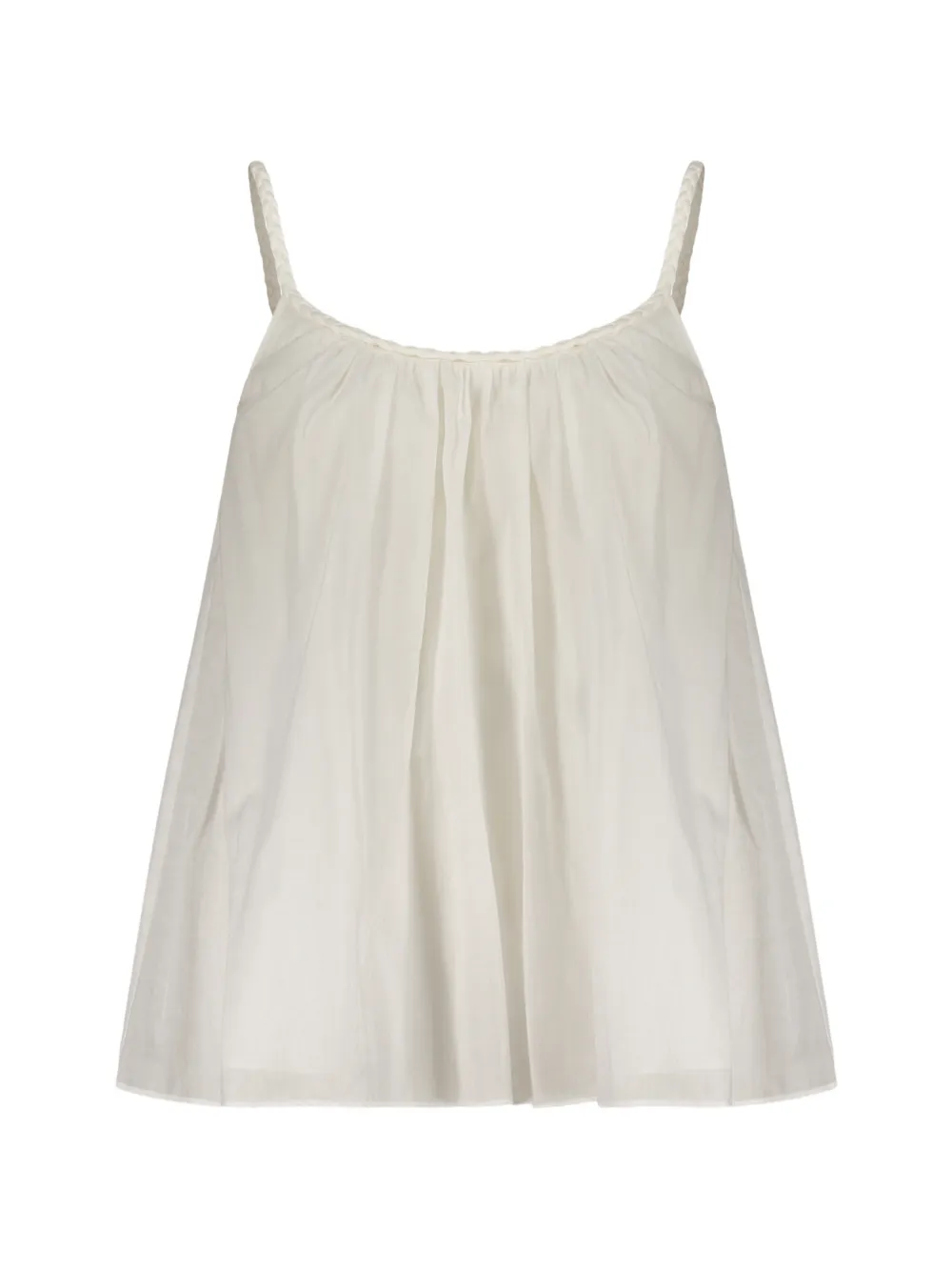 RED Valentino braided pleated top - Bianco