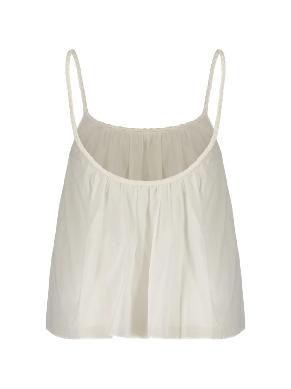 RED Valentino Gevlochten geplooide top Wit