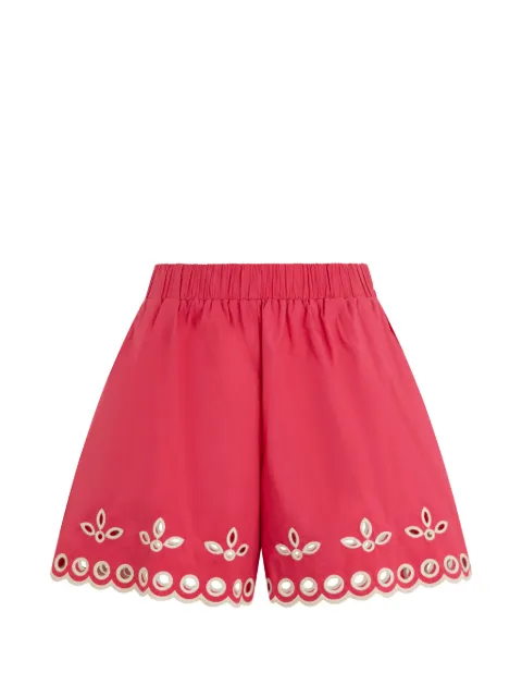 RED Valentino shorts con ojales bordados