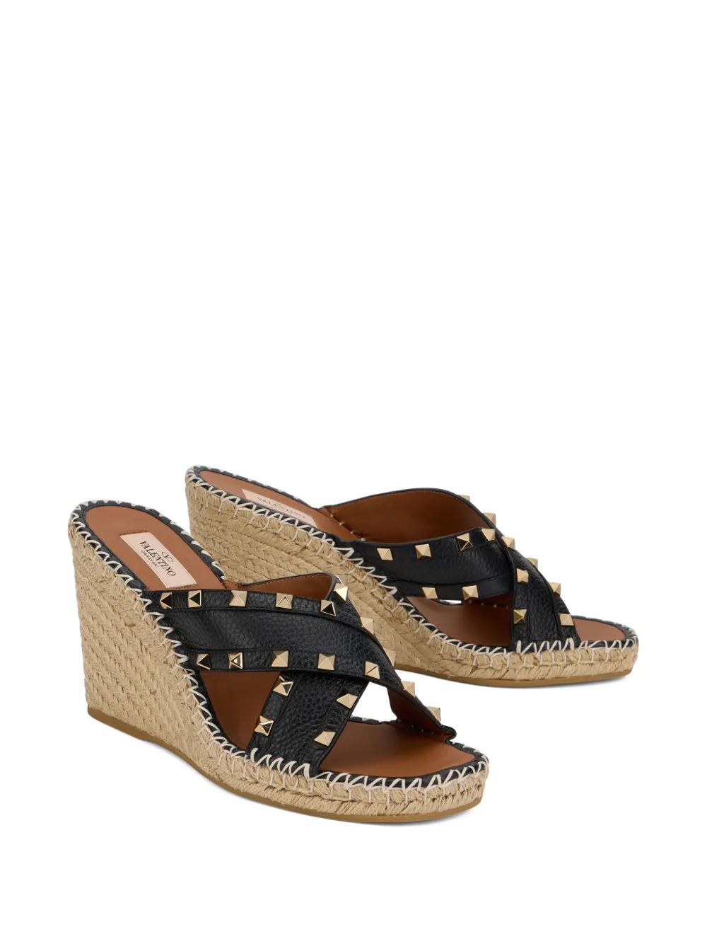 Valentino Garavani studded espadrilles Zwart