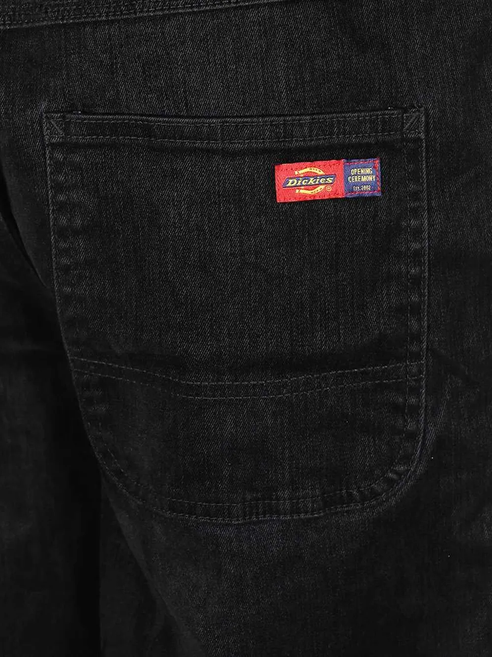 DICKIES logo-patch jeans Zwart