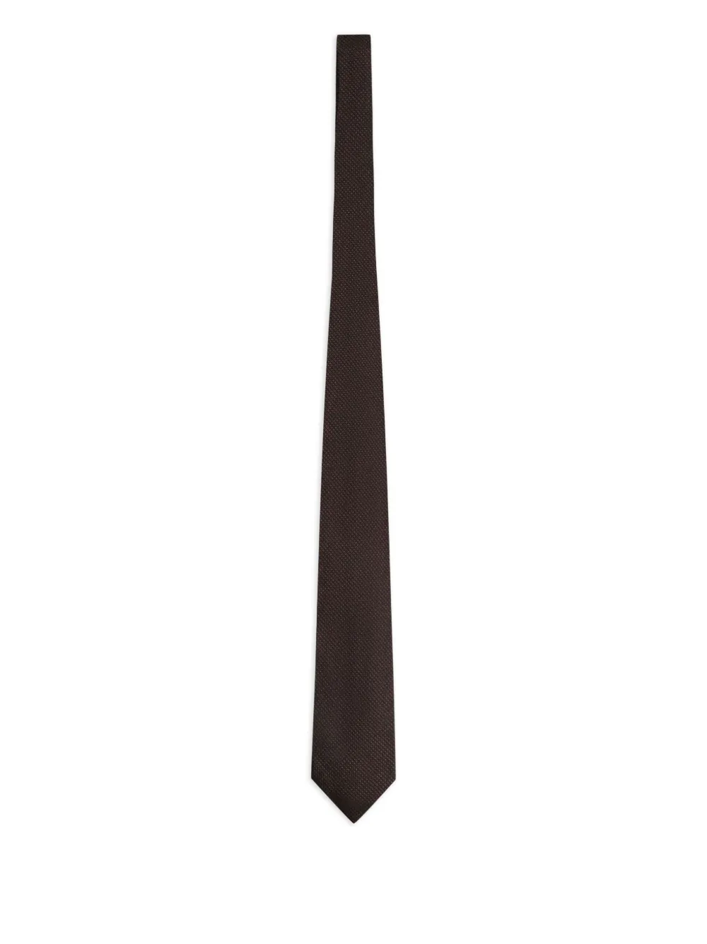Zegna textured silk tie | Brown | Image 1