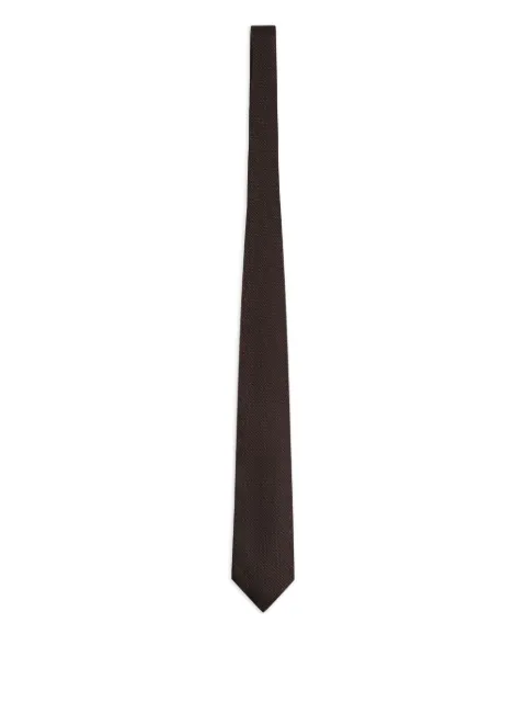 Zegna textured silk tie