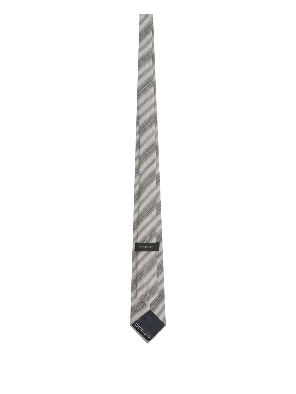 Zegna striped silk tie - Grijs