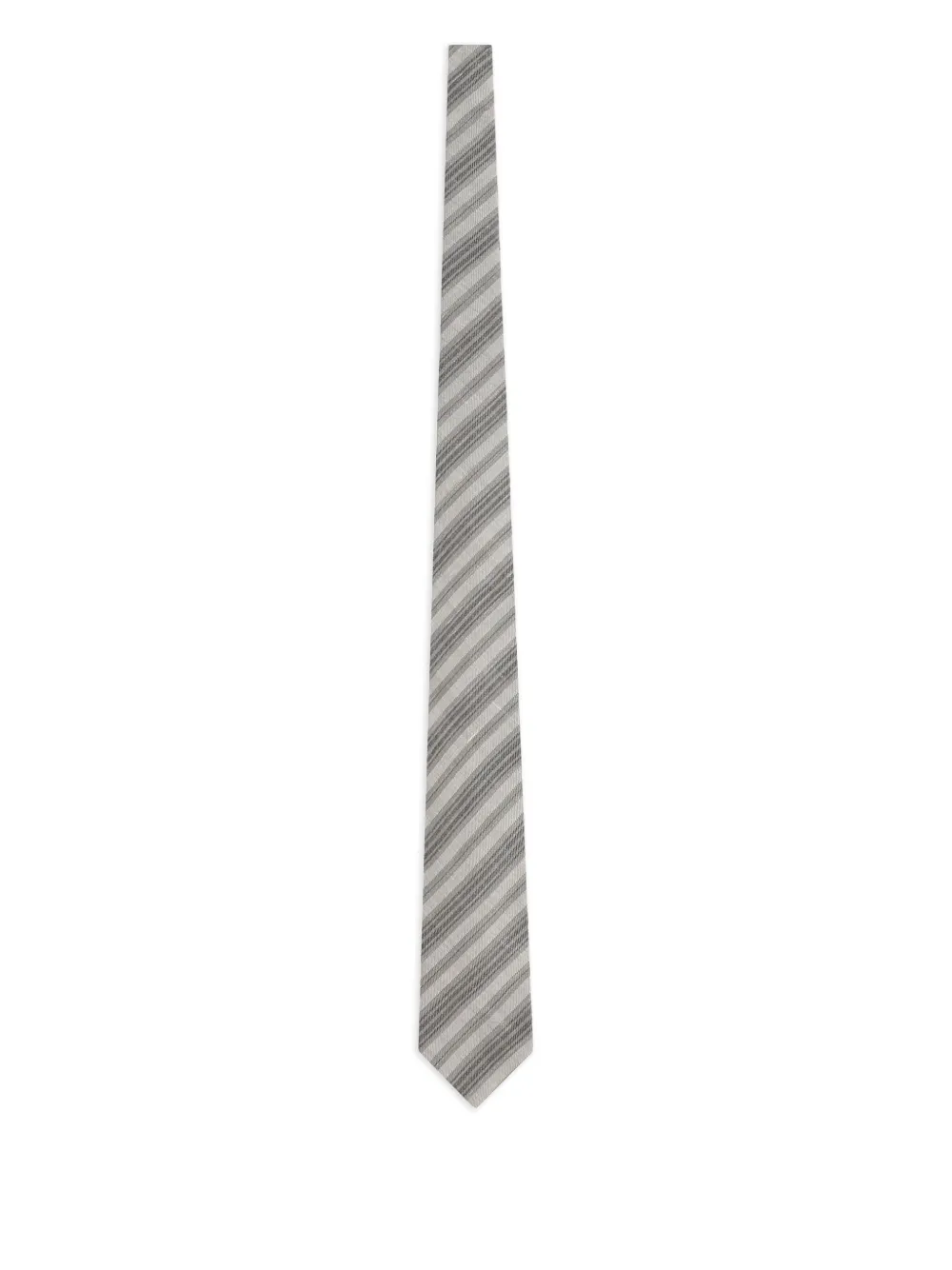 Zegna striped silk tie | Grey | Image 1