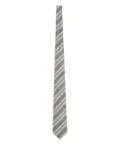 Zegna striped silk tie - Grey