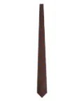 Zegna patterned wool tie - Brown