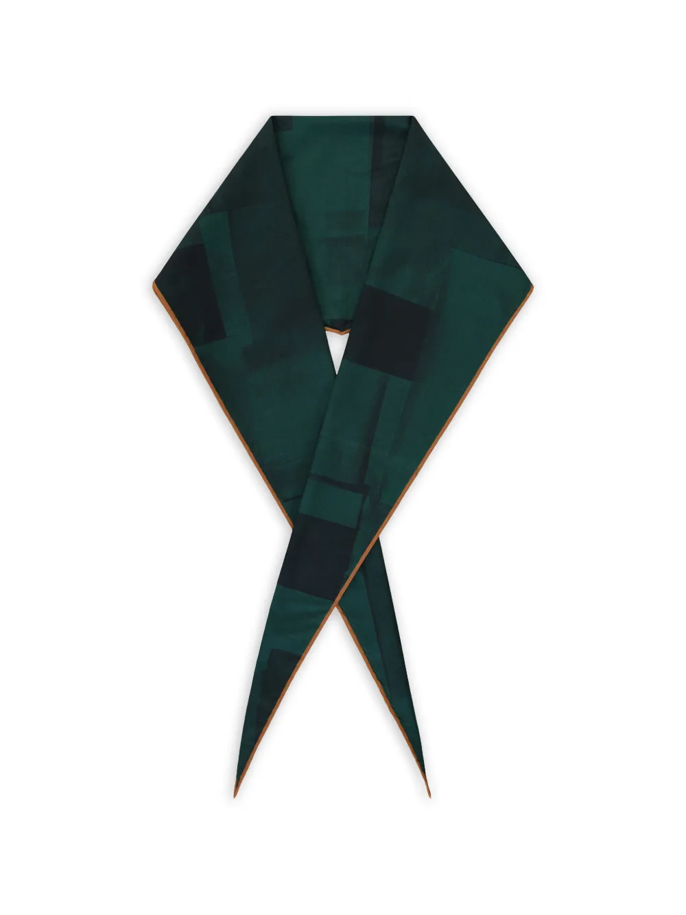 Zegna Sjaal met geometrische print en diamant Groen