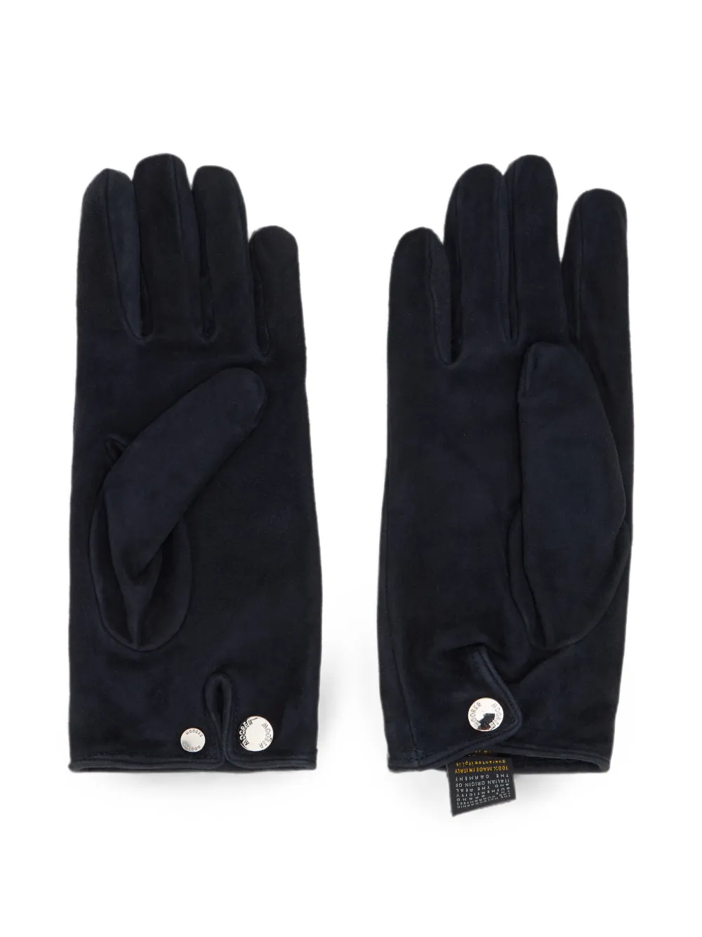 Moorer Handschoenen met drukknoop Blauw