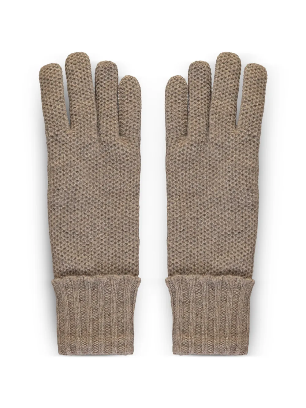 Moorer Handschoenen met geribbelde afwerking Beige