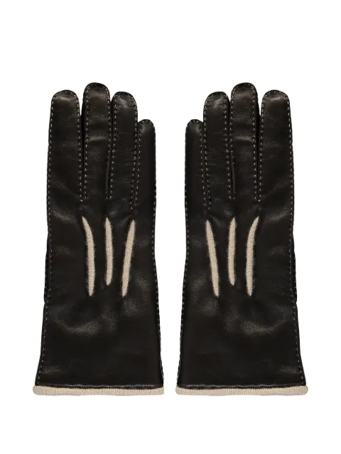 Moorer topstitched gloves
