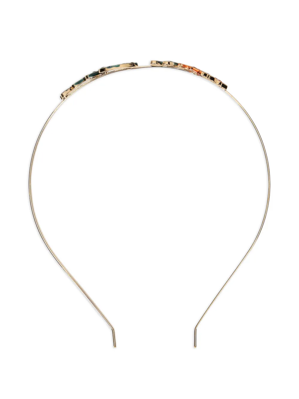  Red(v) Decorative Lettering Headband - Gold 