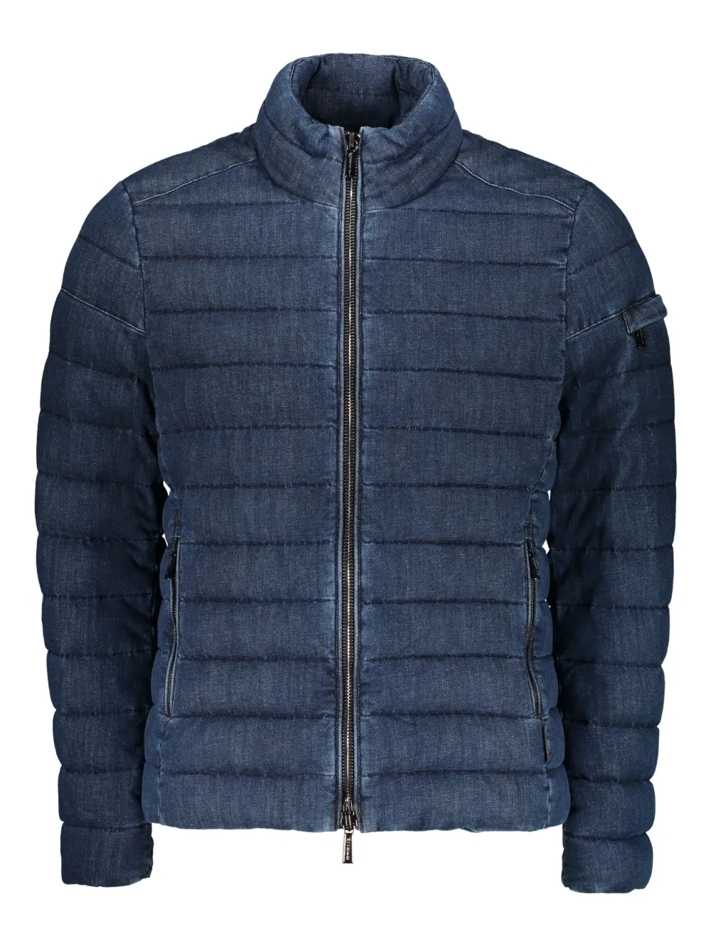 Moorer padded denim jacket Blauw