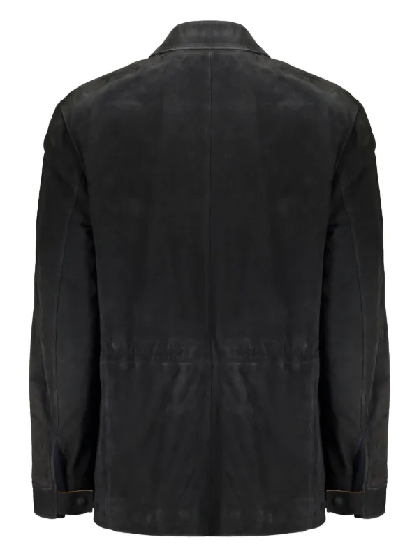 Zegna スエード ジャケット | ブラック | FARFETCH JP