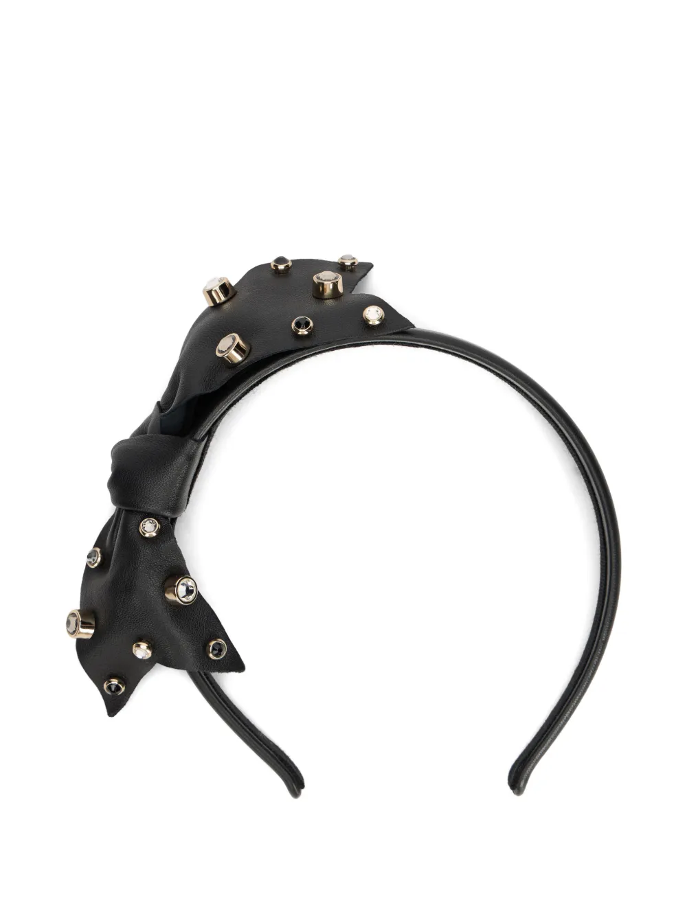 RED(V) bow embellished headband - Nero