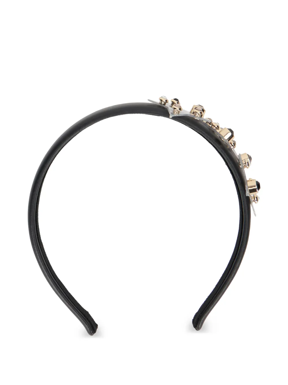  Red(v) Star Embellished Headband - Black 
