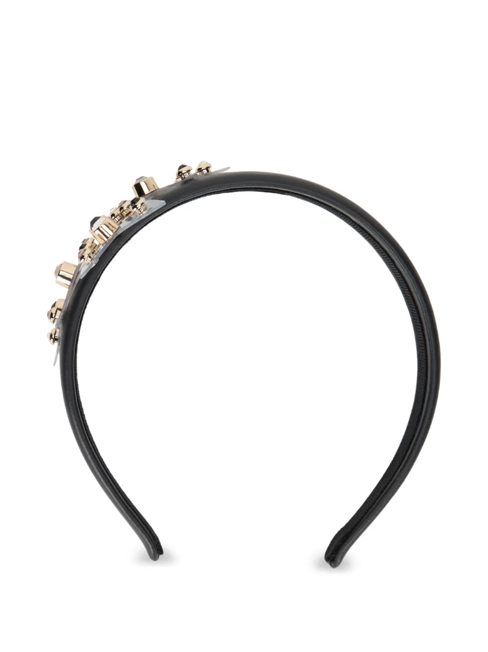  Red(v) Star Embellished Headband - Black 