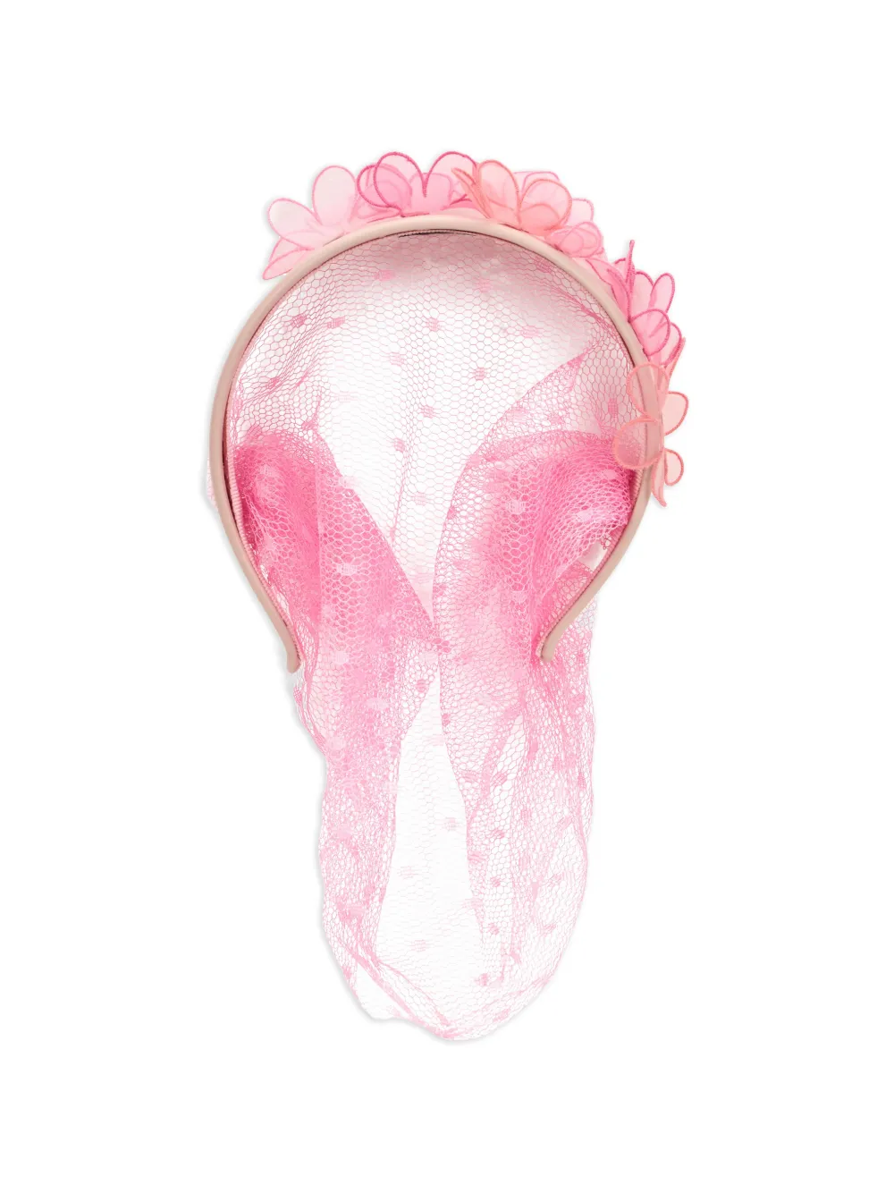 RED(V) polka-dot floral hair accessory - Rosa