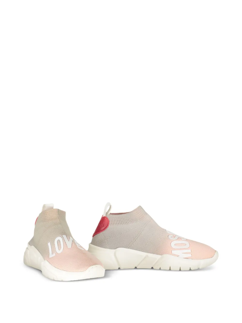 Moschino sock-style sneakers Beige