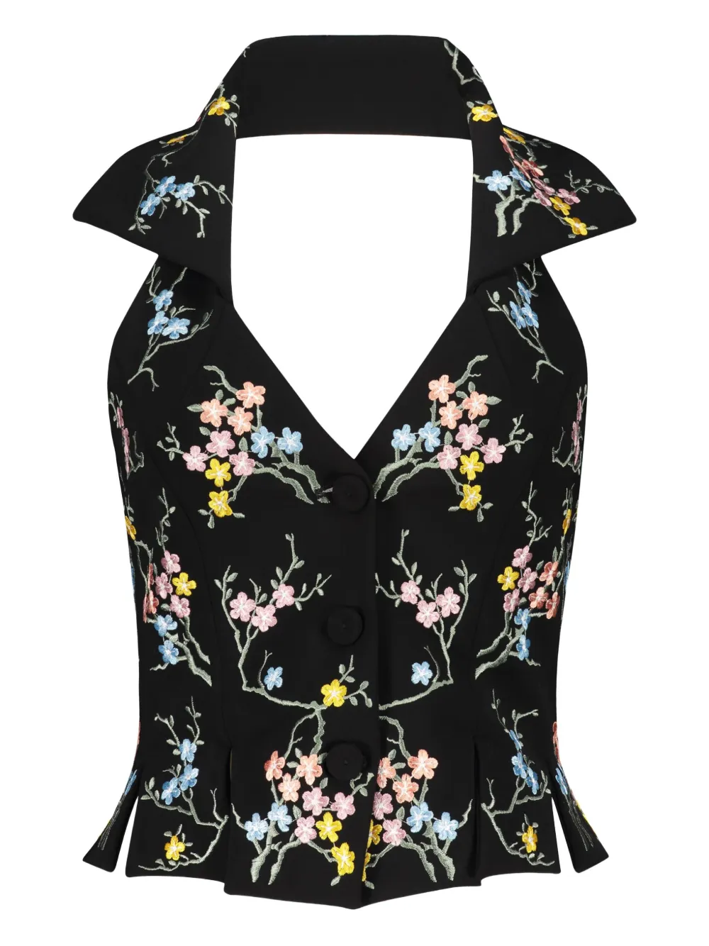 Moschino シングルブレスト ベスト - ブラック Moschino シングルブレスト ベスト - ブラック