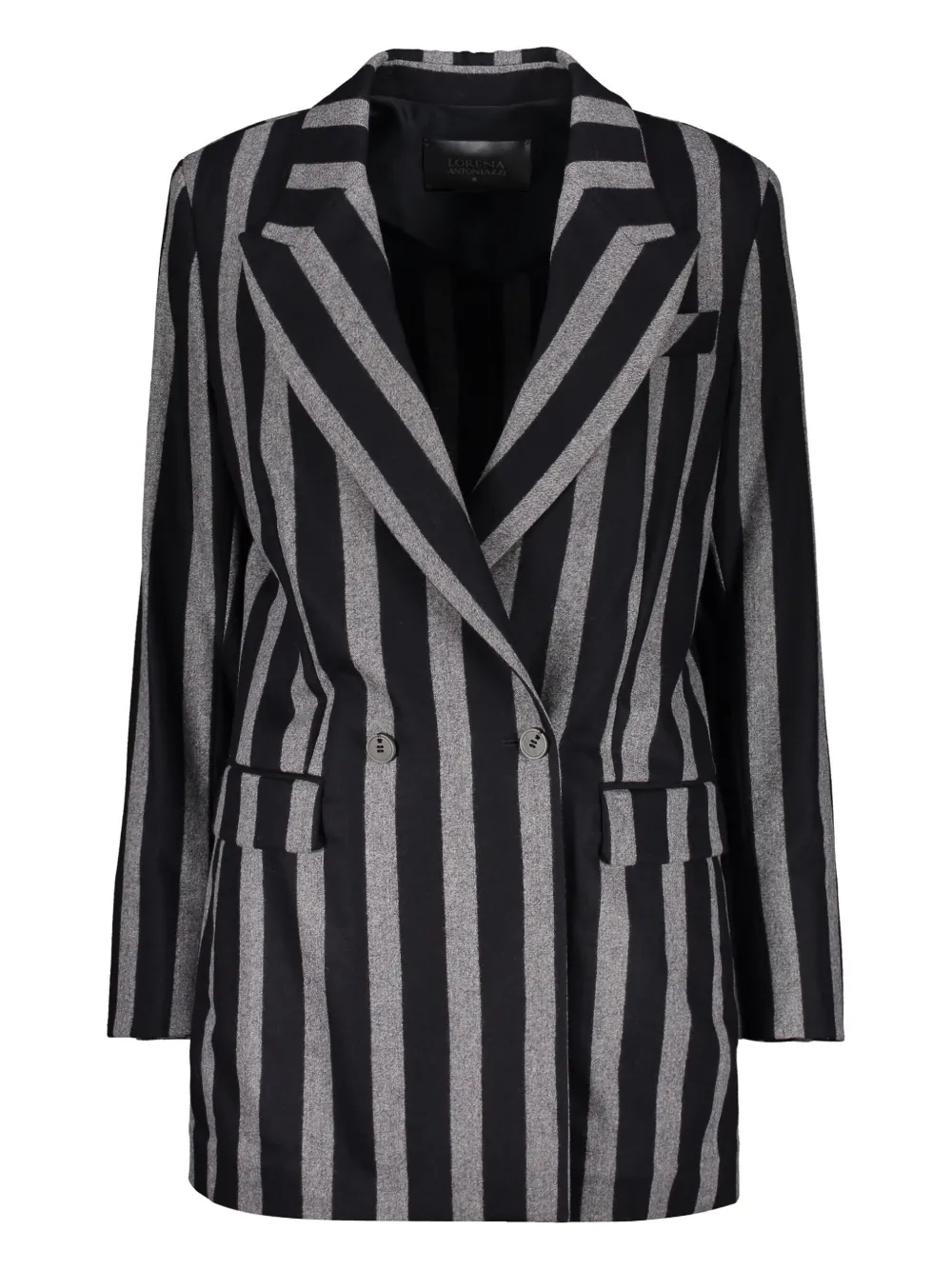 Lorena Antoniazzi Gestreepte blazer Zwart
