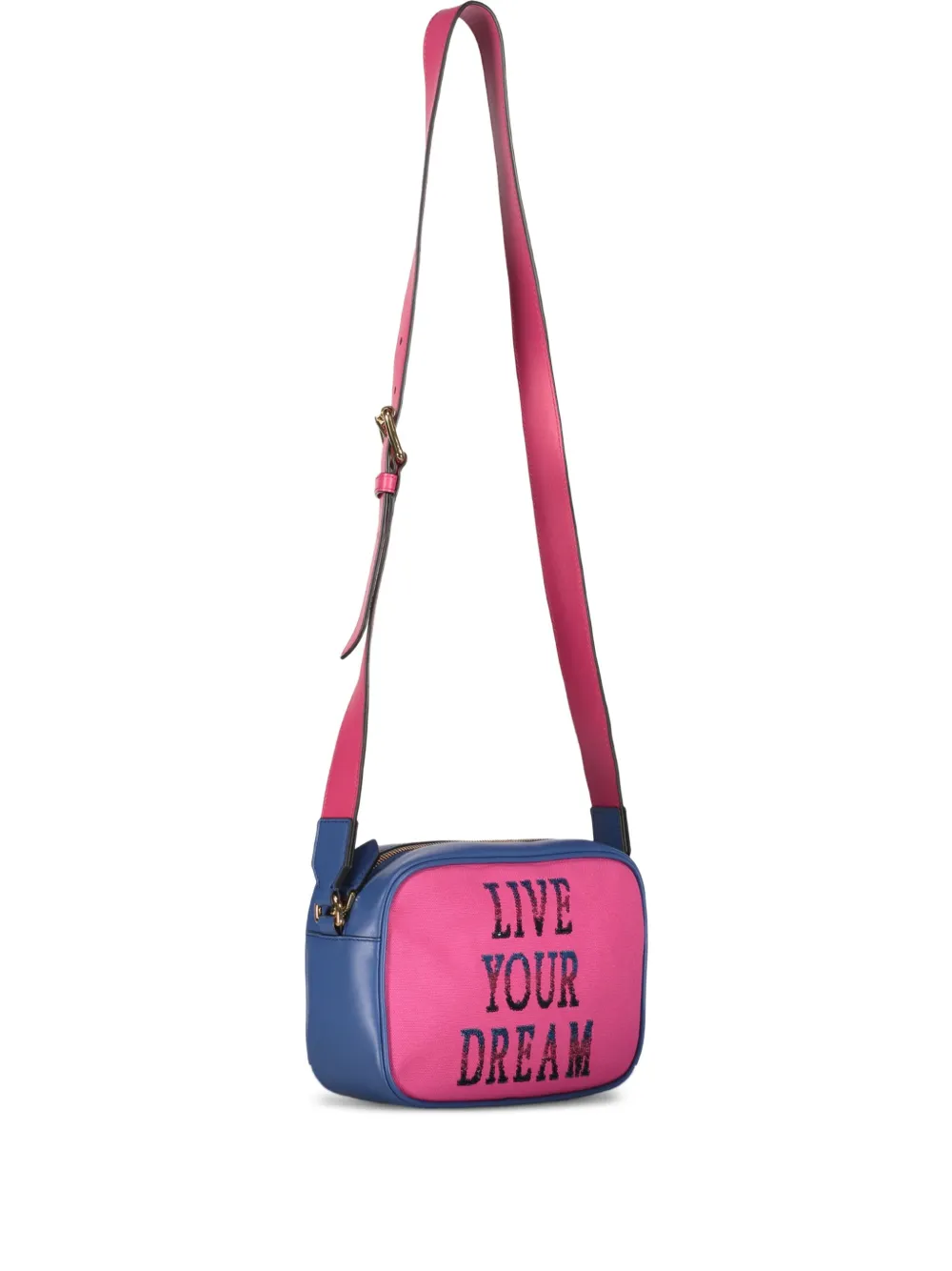 Alberta Ferretti mini sequin-embellished crossbody bag Roze