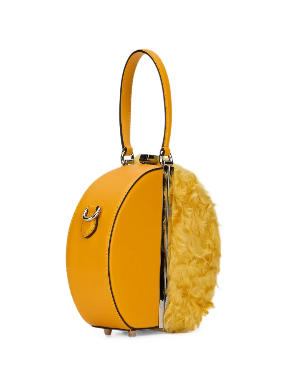 Moschino Schoudertas met gespsluiting Geel