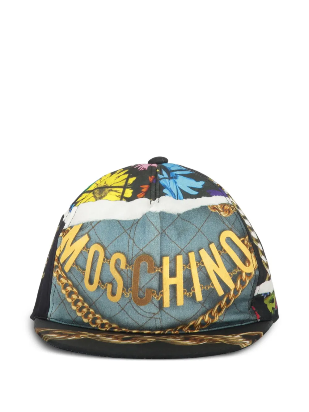 Moschino chain-print cap Blauw