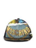 Moschino chain-print cap - Blue