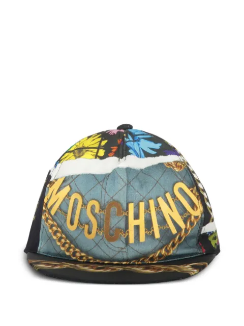 Moschino chain-print cap