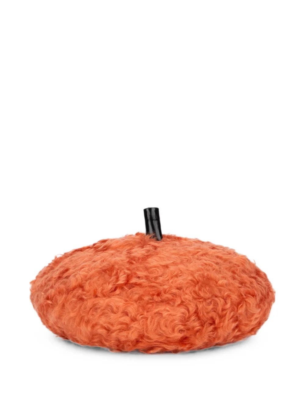 Moschino bouclé-texture beret - Arancione