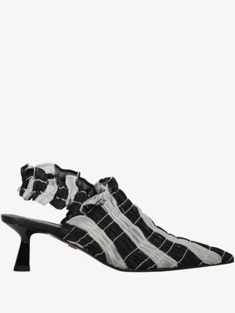 Amy Crookes striped pumps
