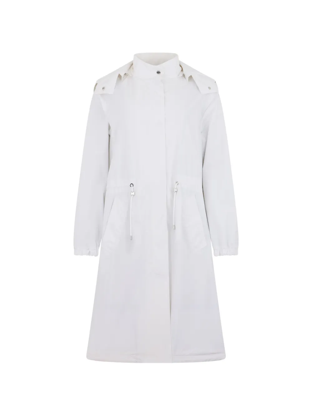 Moorer hooded parka coat - Bianco