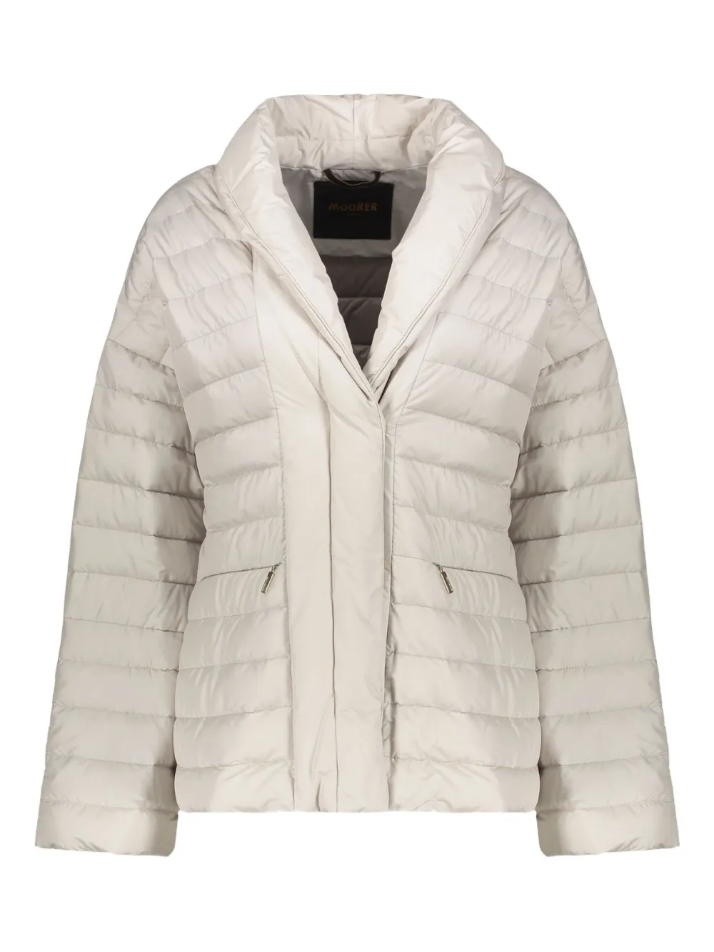 Moorer quilted-pattern puffer jacket Beige