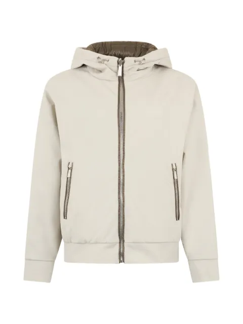 Moorer zip-up hooded jacket