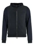 Moorer leather-panel hooded jacket - Blue