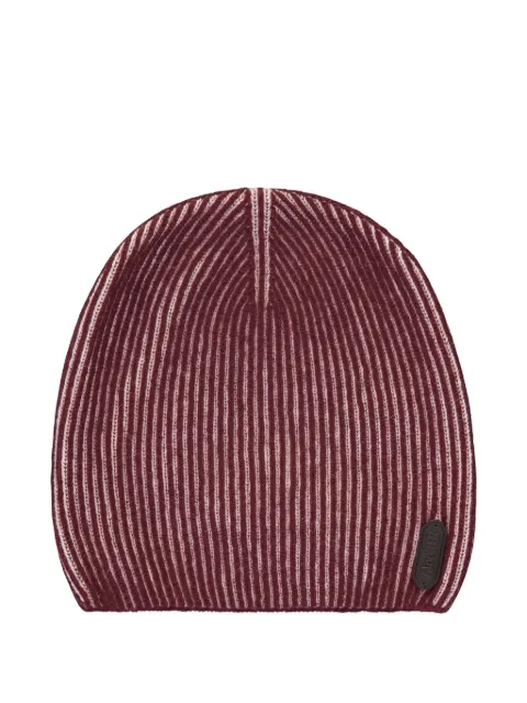 Moorer striped beanie hat