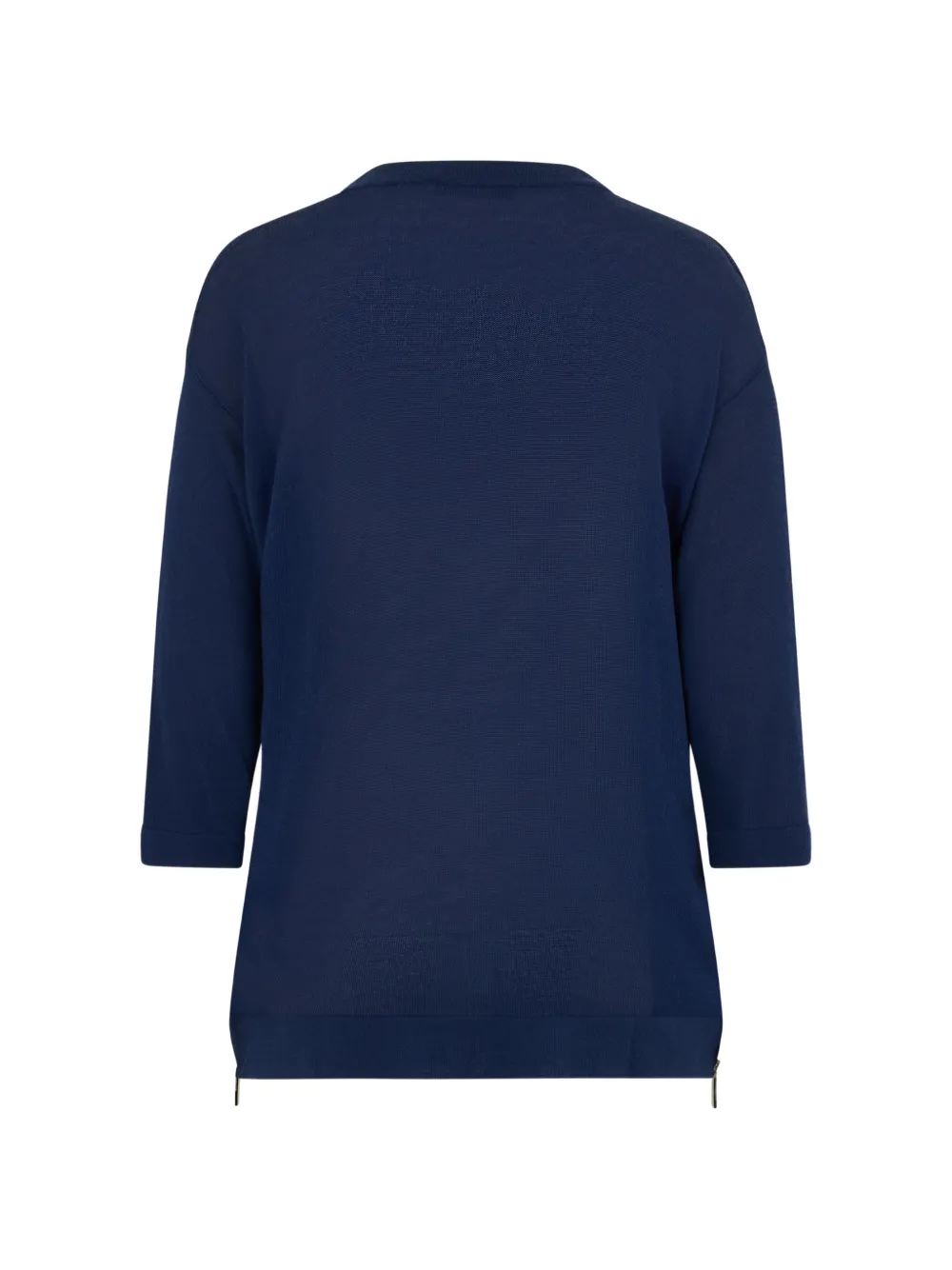 Moorer Charlene Crew-neck Top in Blue, view 2