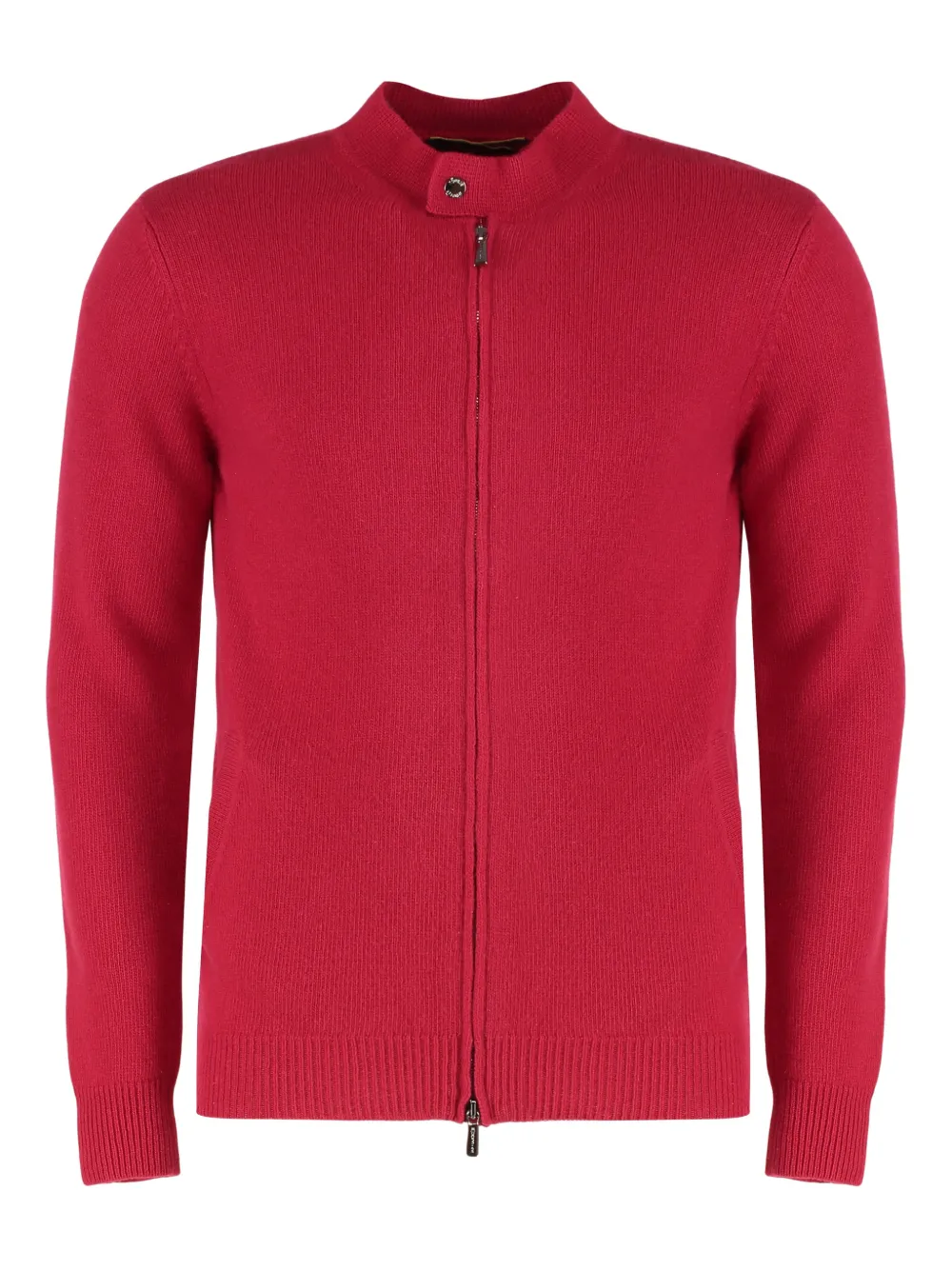 Moorer zip-up cardigan | Red | Image 1