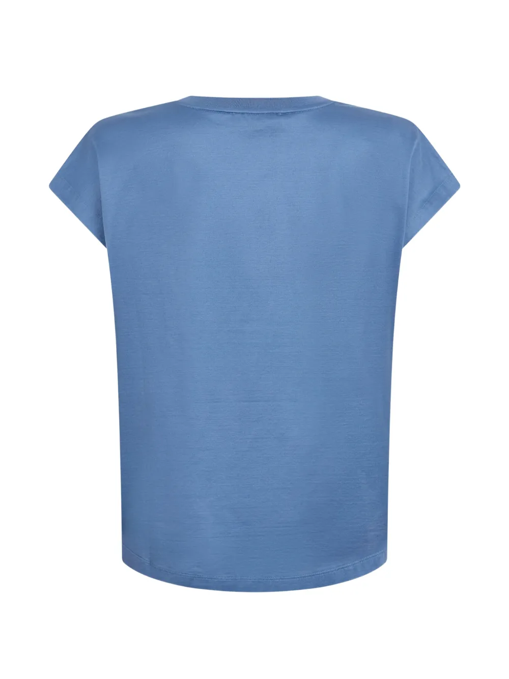Moorer T-shirt met ronde hals Blauw