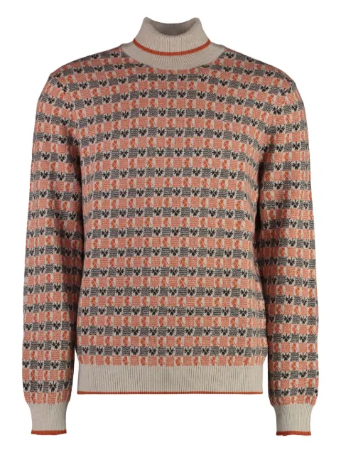 Malo geometric-pattern sweater 