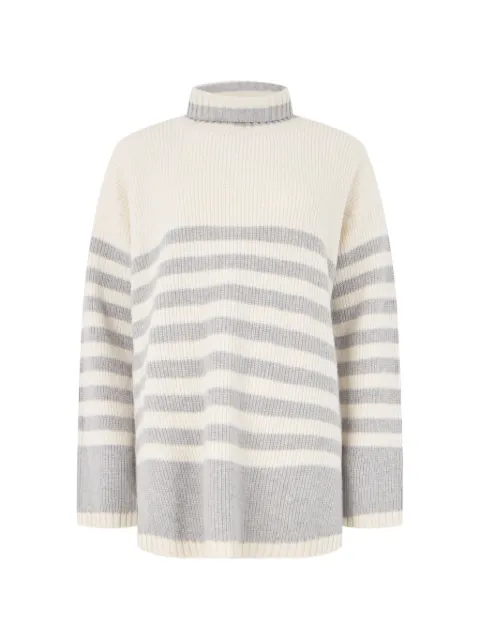 Moorer Vera-Slx striped roll-neck sweater