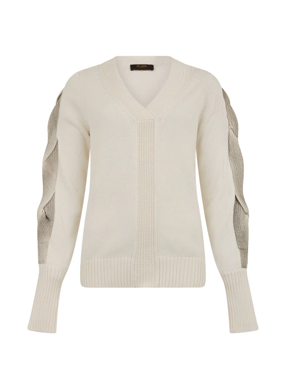 Moorer V-neck sweater - Bianco