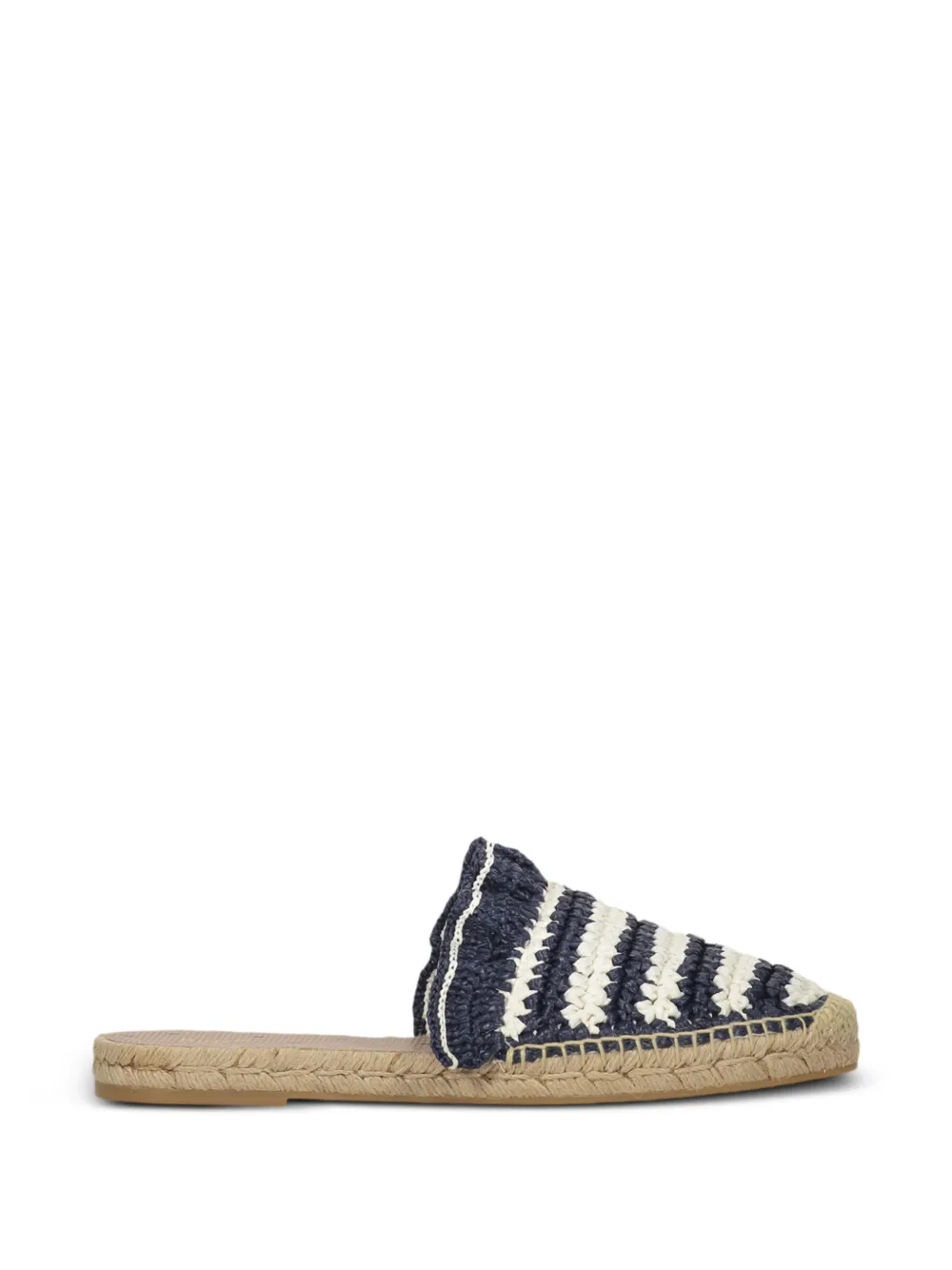 RED(V) striped ruffled espadrilles Blauw