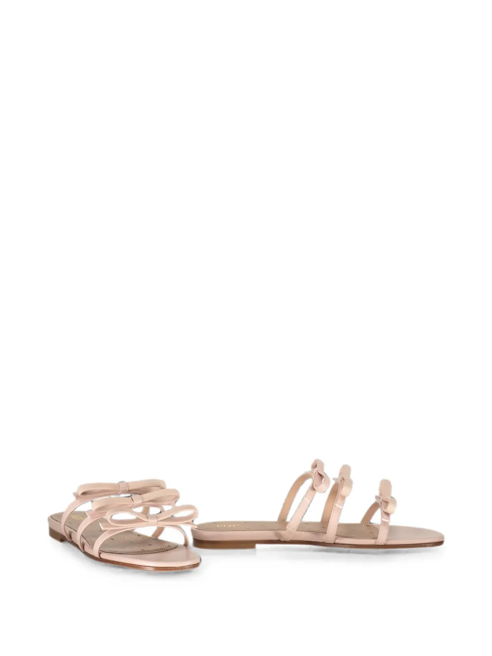 RED(V) bow-detail triple-strap sandals Roze