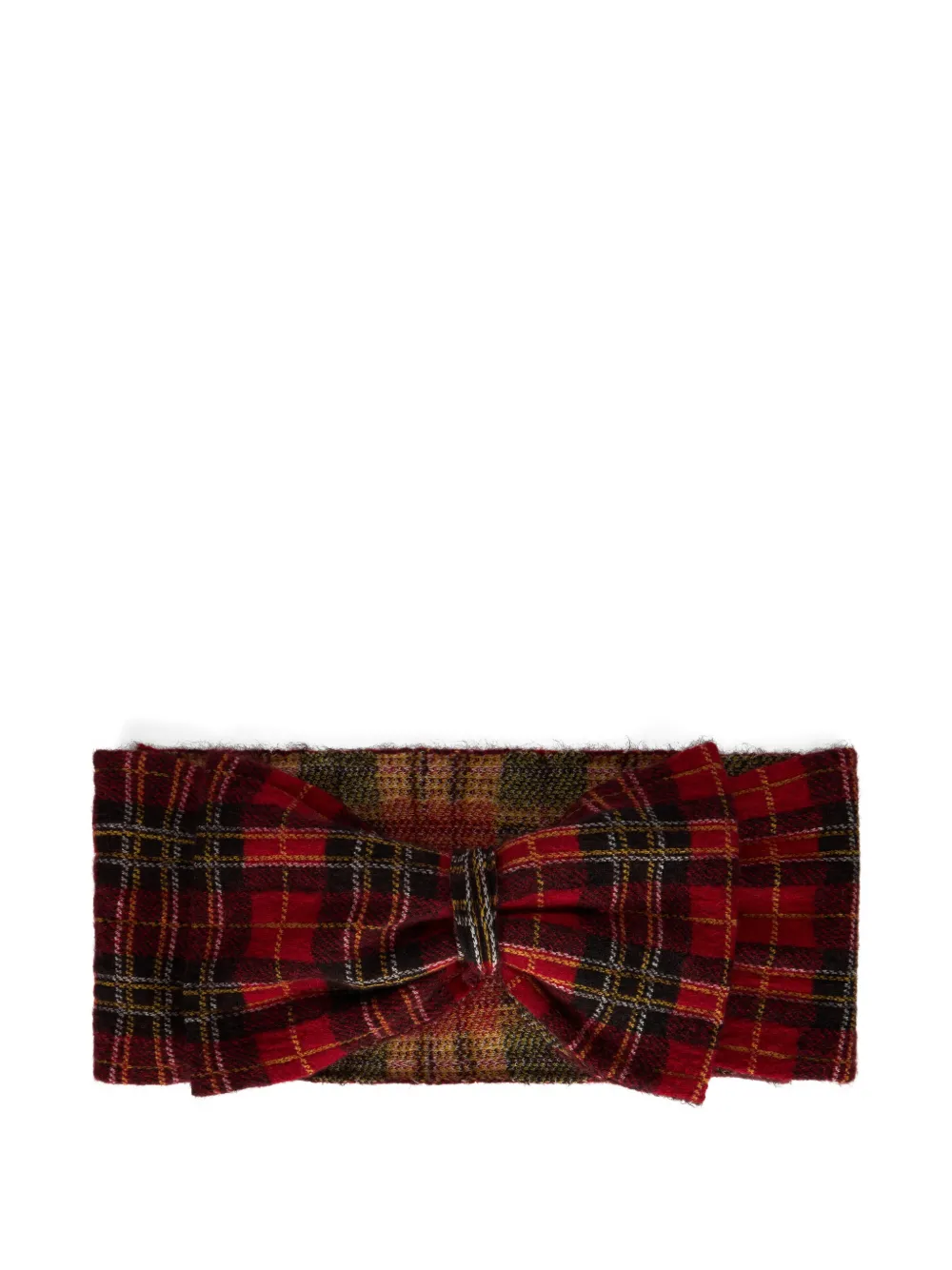 RED Valentino bow check headband - Rosso