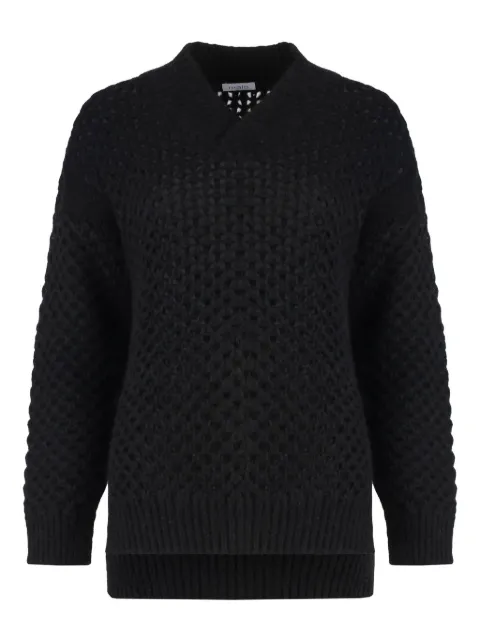 Malo Pullover mit Lochmuster