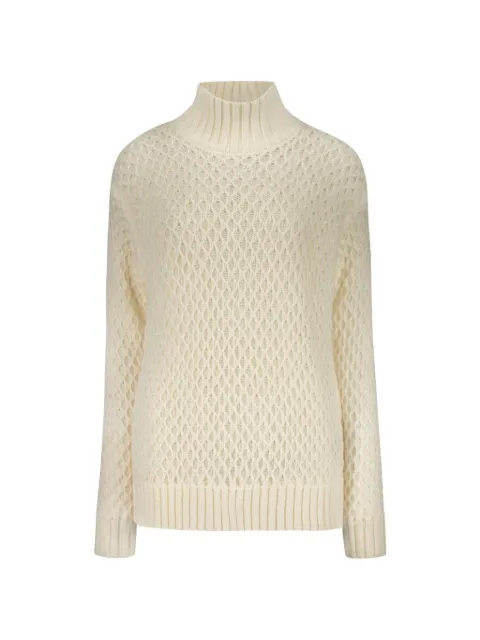 Moorer jersey de punto calado con cuello alto