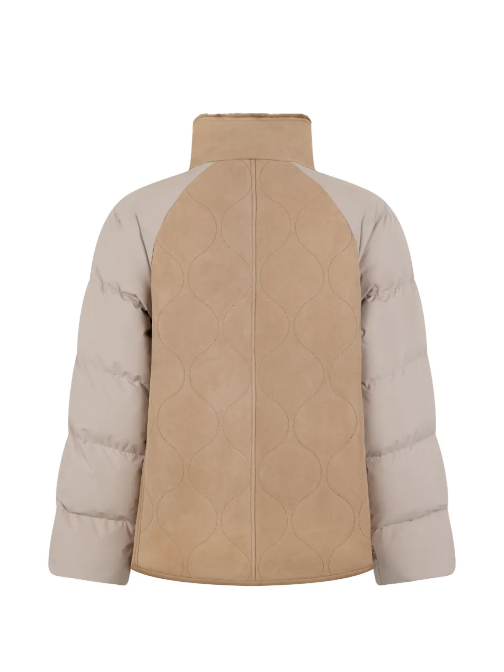  Moorer Quilted Collar Jacket - Neutrals 