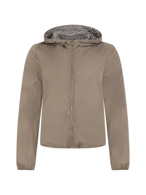 Moorer Tessdor hooded zip-up jacket